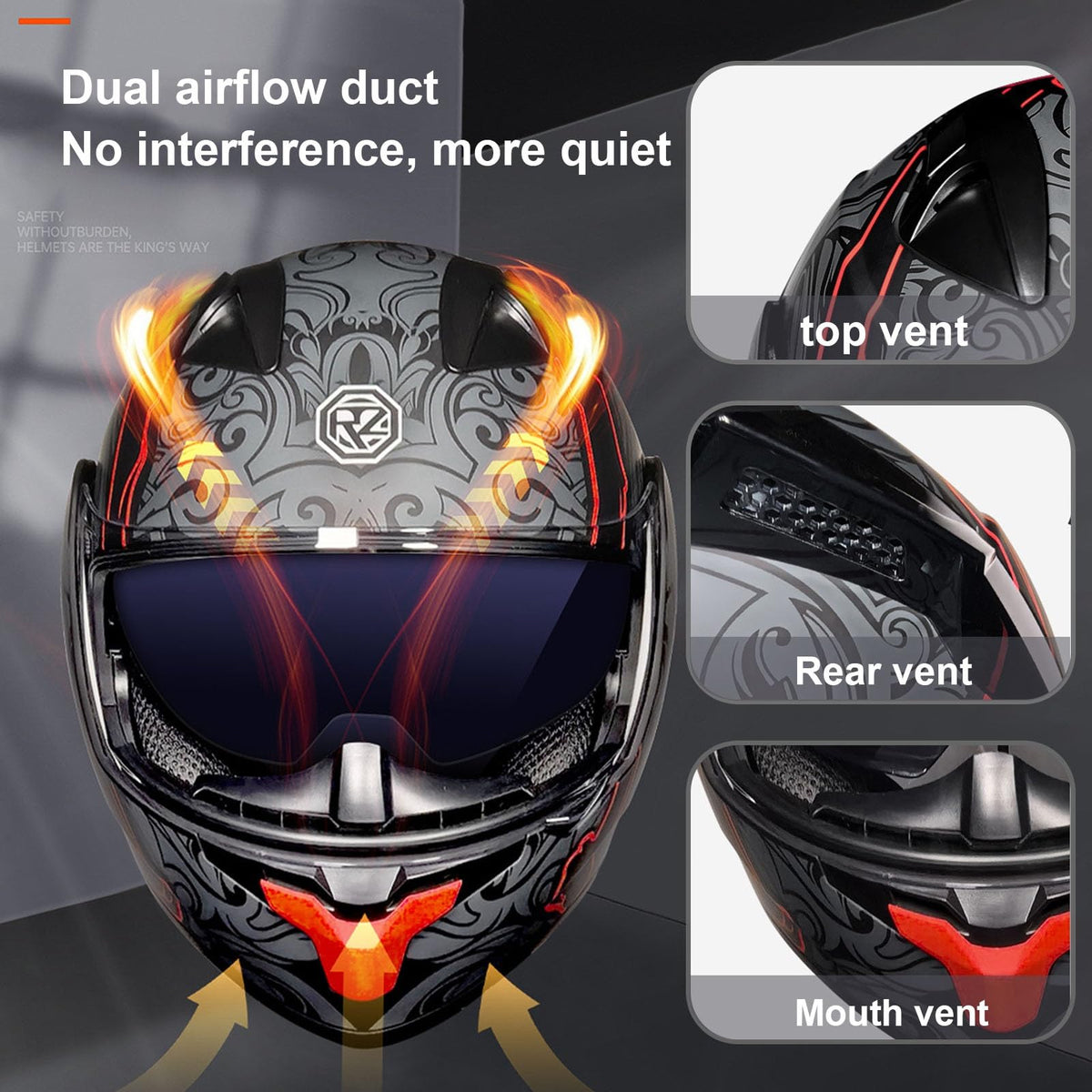 Modular Bluetooth Motorcycle Helmet DOT Approved Dual Visor Flip up L237793