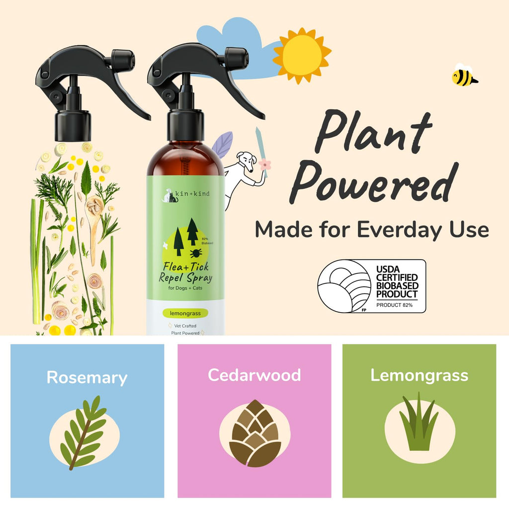 Lemongrass Flea & Tick Repel Coat Spray for Dogs & Cats 12 fl oz P4500