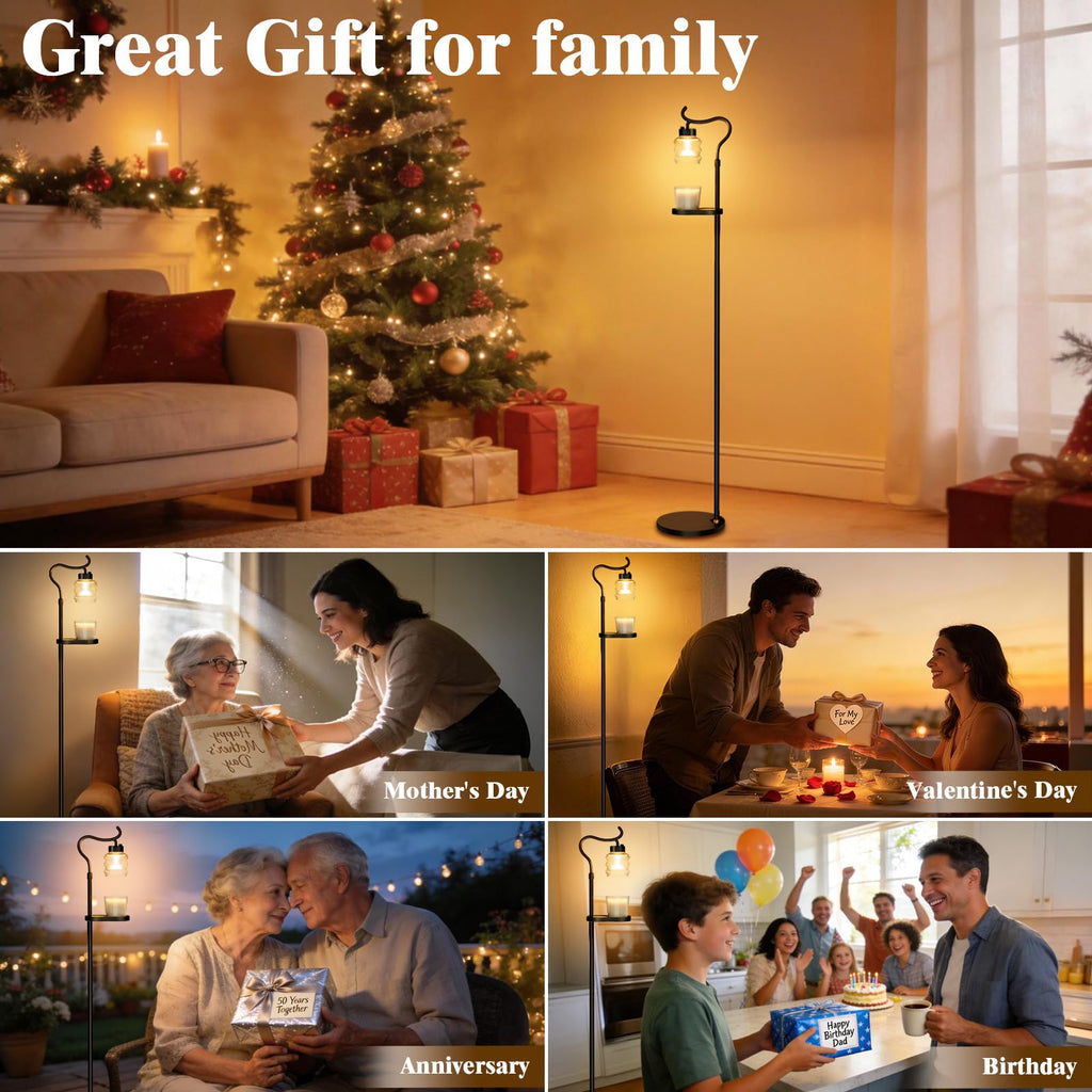 Dimmable Height Adjustable Candle Warmer Floor Lamp with Timer P446889