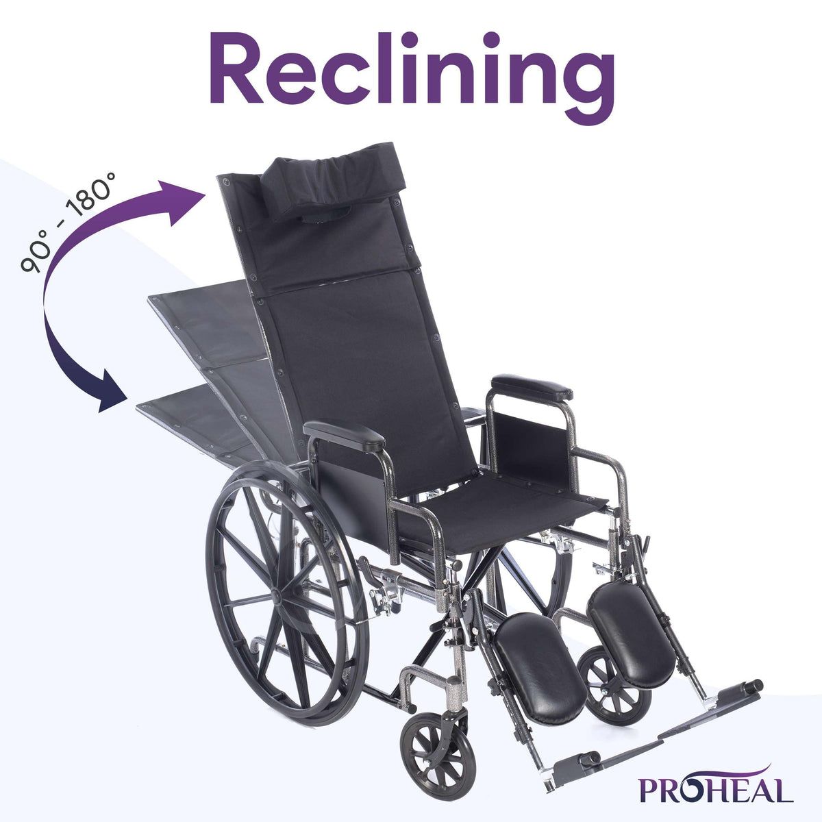 18” Reclining Wheelchair with Elevating Legrests A882713