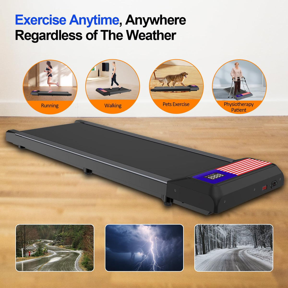 Under Desk Treadmill with 5% Incline O312352