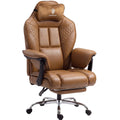 Big and Tall Gaming Chair with Footrest Brown A691284