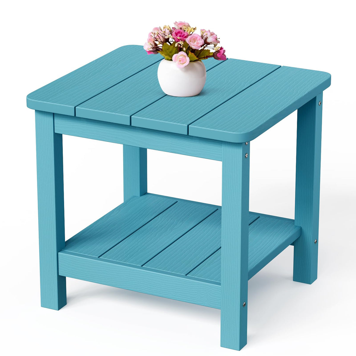 Turquoise Rectangular Outdoor Side Table E4594