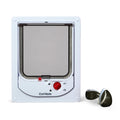 Electromagnetic 4-Way-Locking Cat Flap with 2 Collar Keys White E57773