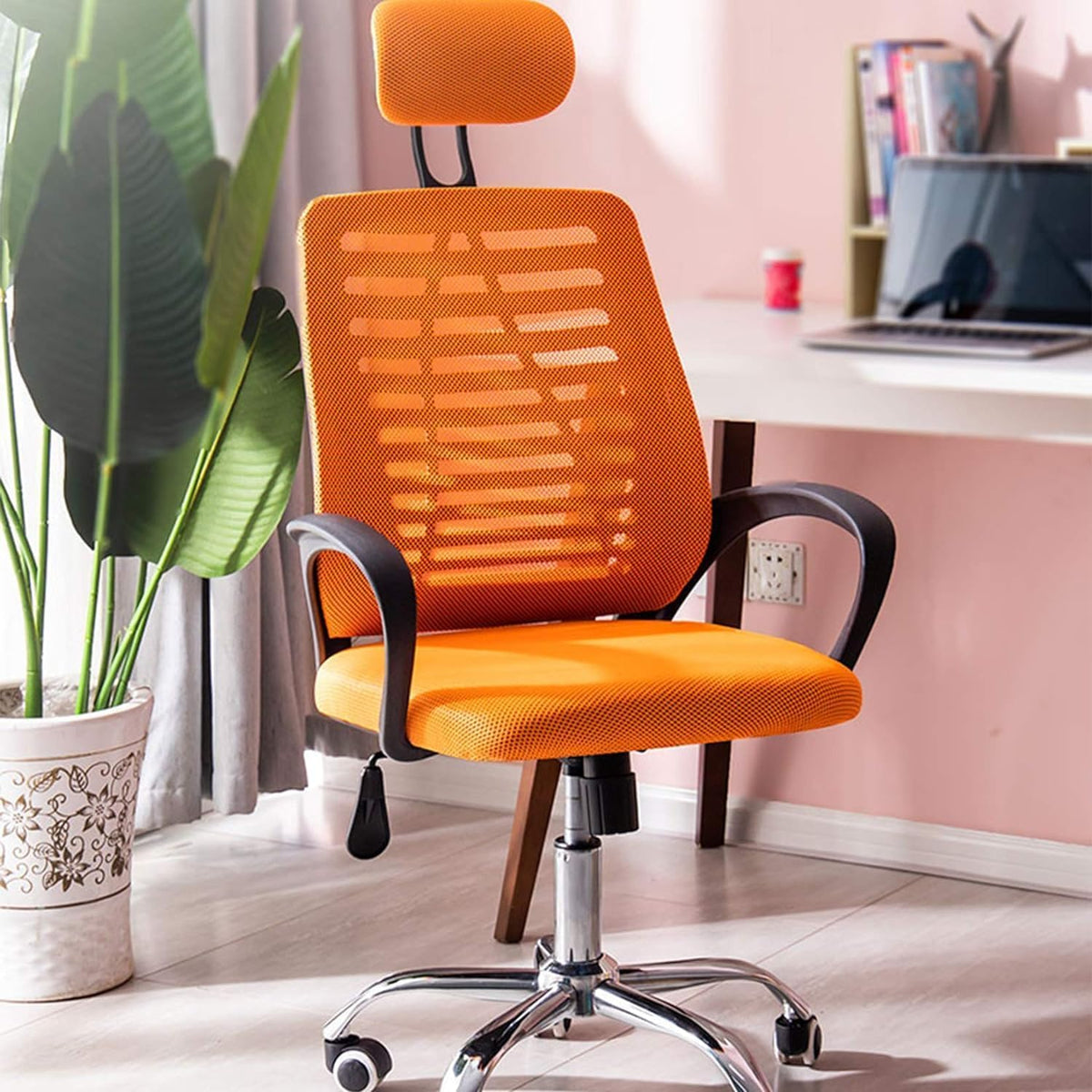 Ergonomic High Back Office Chair with Lumbar Support Orange N189