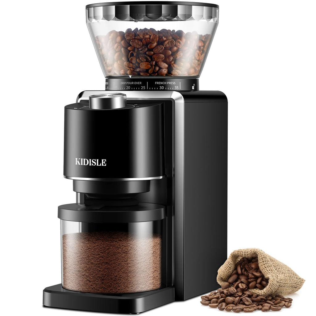 Conical Burr Electric Coffee Grinder 35 Settings Black Q553