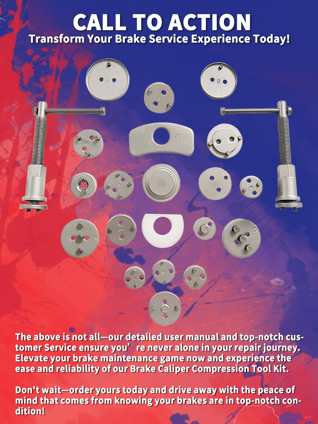 Heavy Duty Disc Brake Caliper Compression Tool J5119