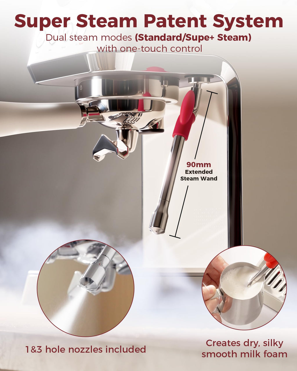 Espresso Machine with Conical Burr Coffee Grinder P11069