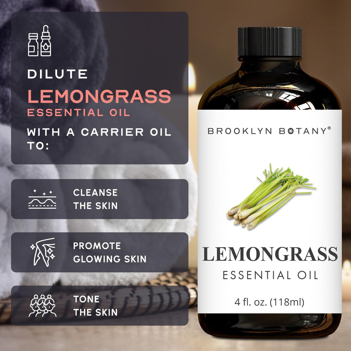 Lemon & Lemongrass Essential Oils 4 Fl Oz Pack of 2 D881