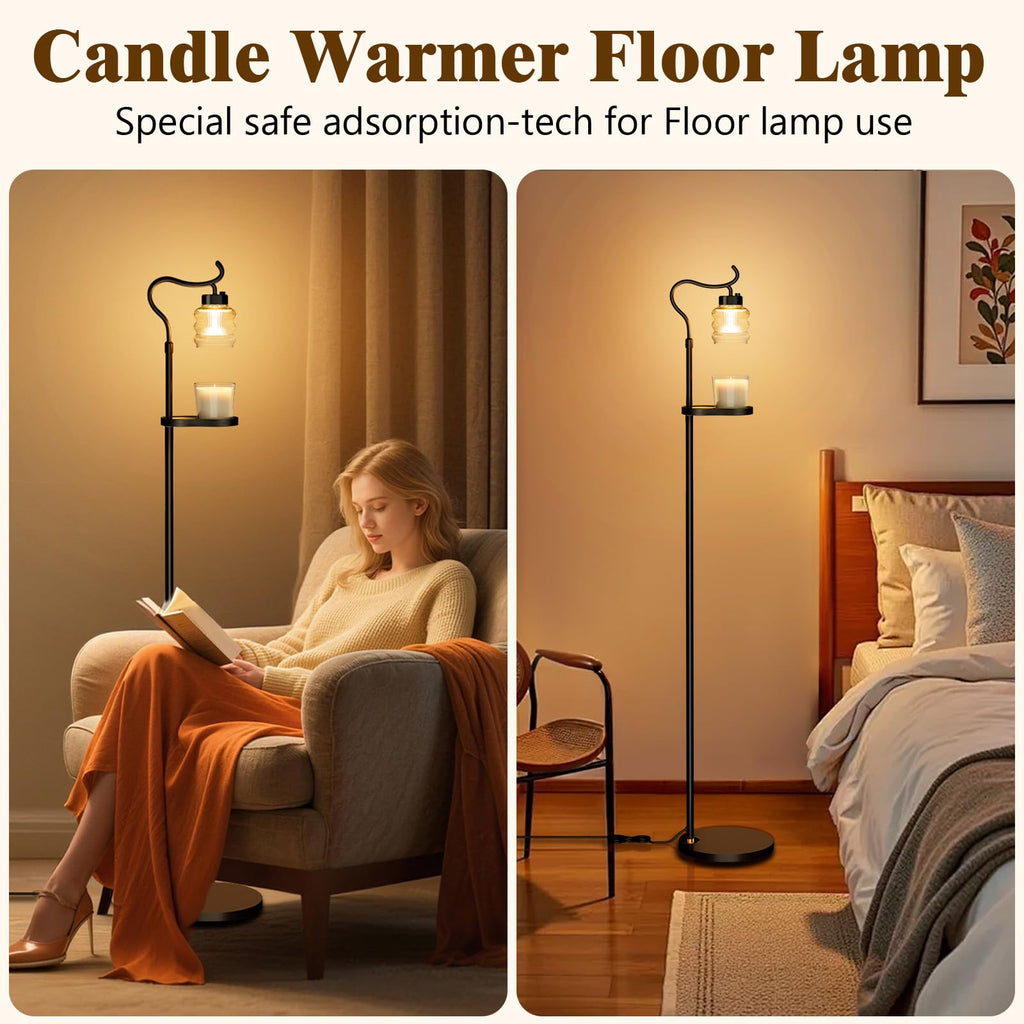 Dimmable Height Adjustable Candle Warmer Floor Lamp with Timer P446889