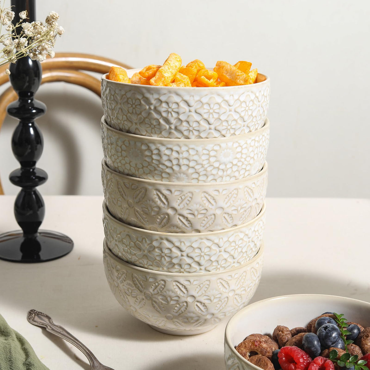 26 Oz Ceramic Soup Bowls Set of 4, 6 inch B3015