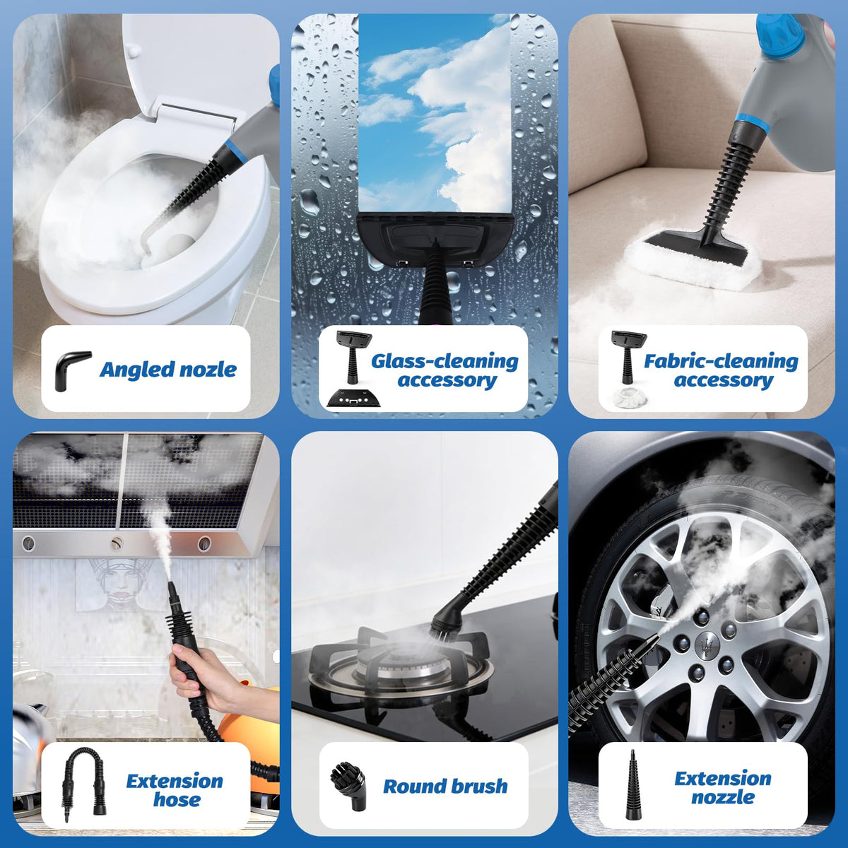 Handheld Steam Cleaner Pressurized Grey M87285
