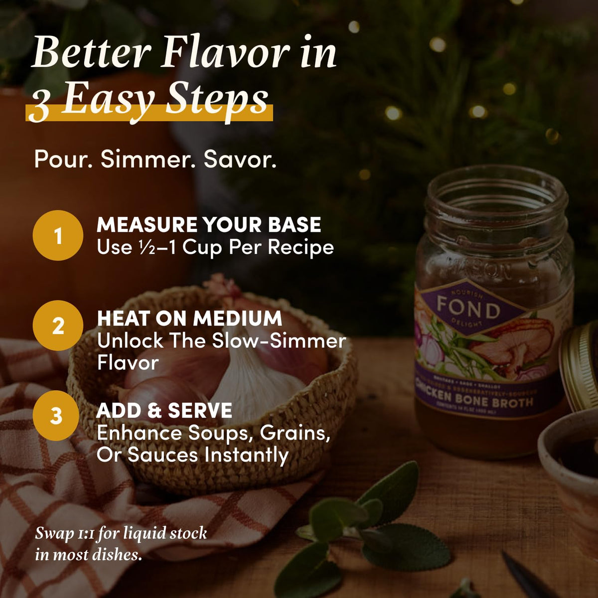 Chicken Bone Broth Variety Pack 4-Pack Q234