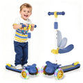 2 in 1 Kids Scooter with Removable Seat, Light up 3 Wheels, 4 Adjustable Height Y326276