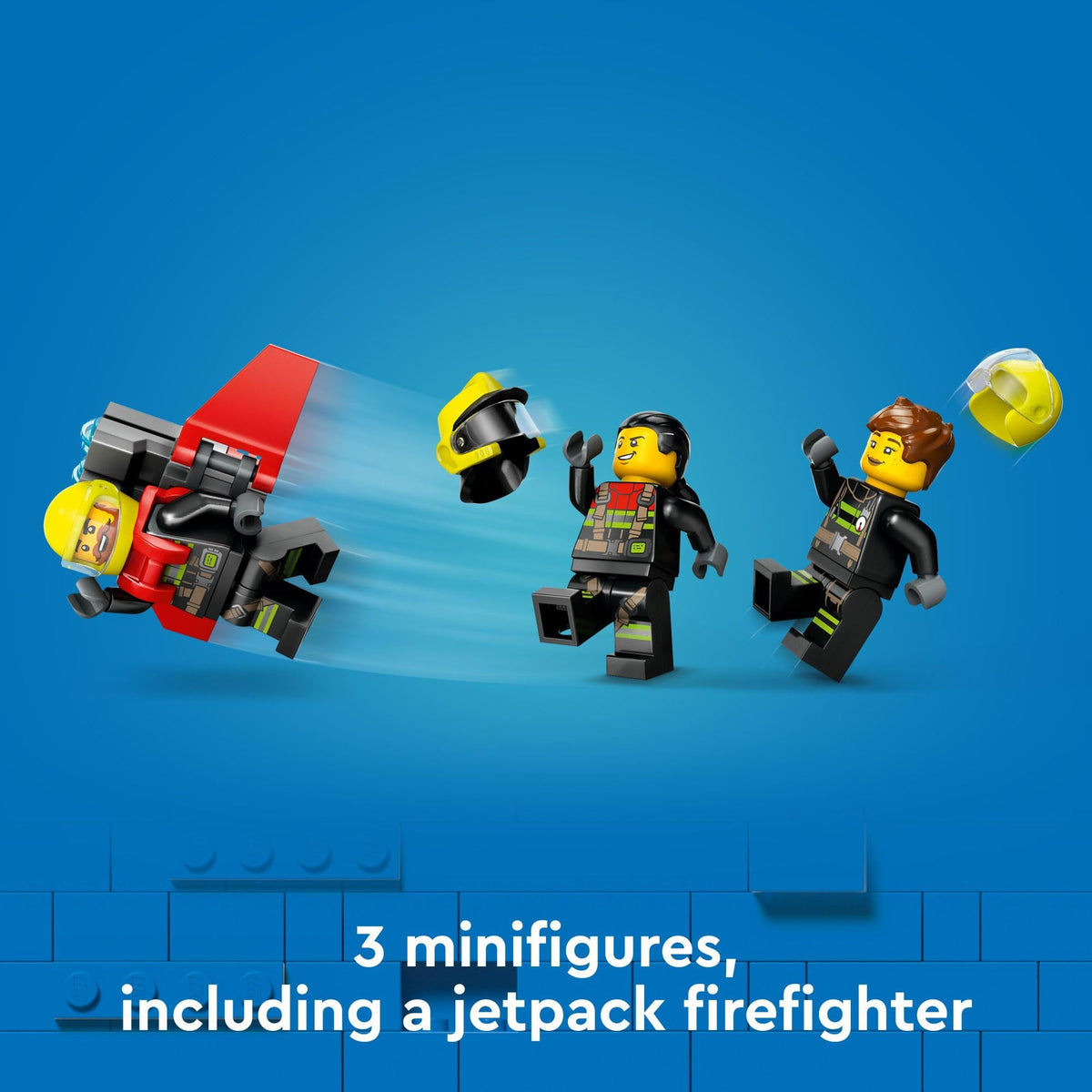 Fire Rescue Plane Toy with 3 Minifigures F18553