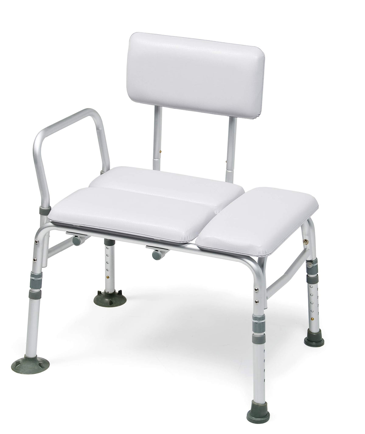 2-in-1 Tub Transfer Bench & Shower Chair, Padded Seat & Back, Height Adjustable O51892