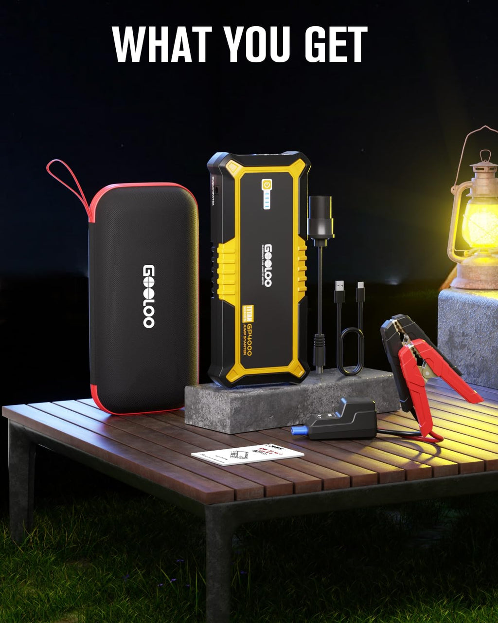 4000A 12V Portable Car Battery Jump Starter R419