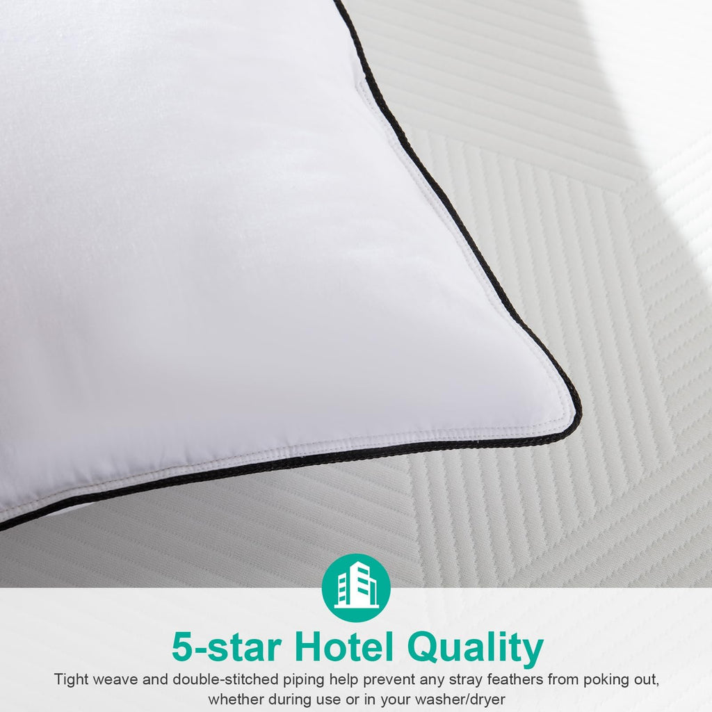 Goose Feather Down King Size Set of 2 Pillows B39439