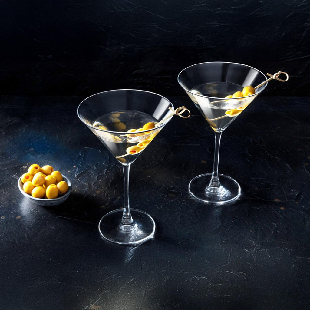 Martini Glasses Set of 2 Hand-Blown Transparent M374329