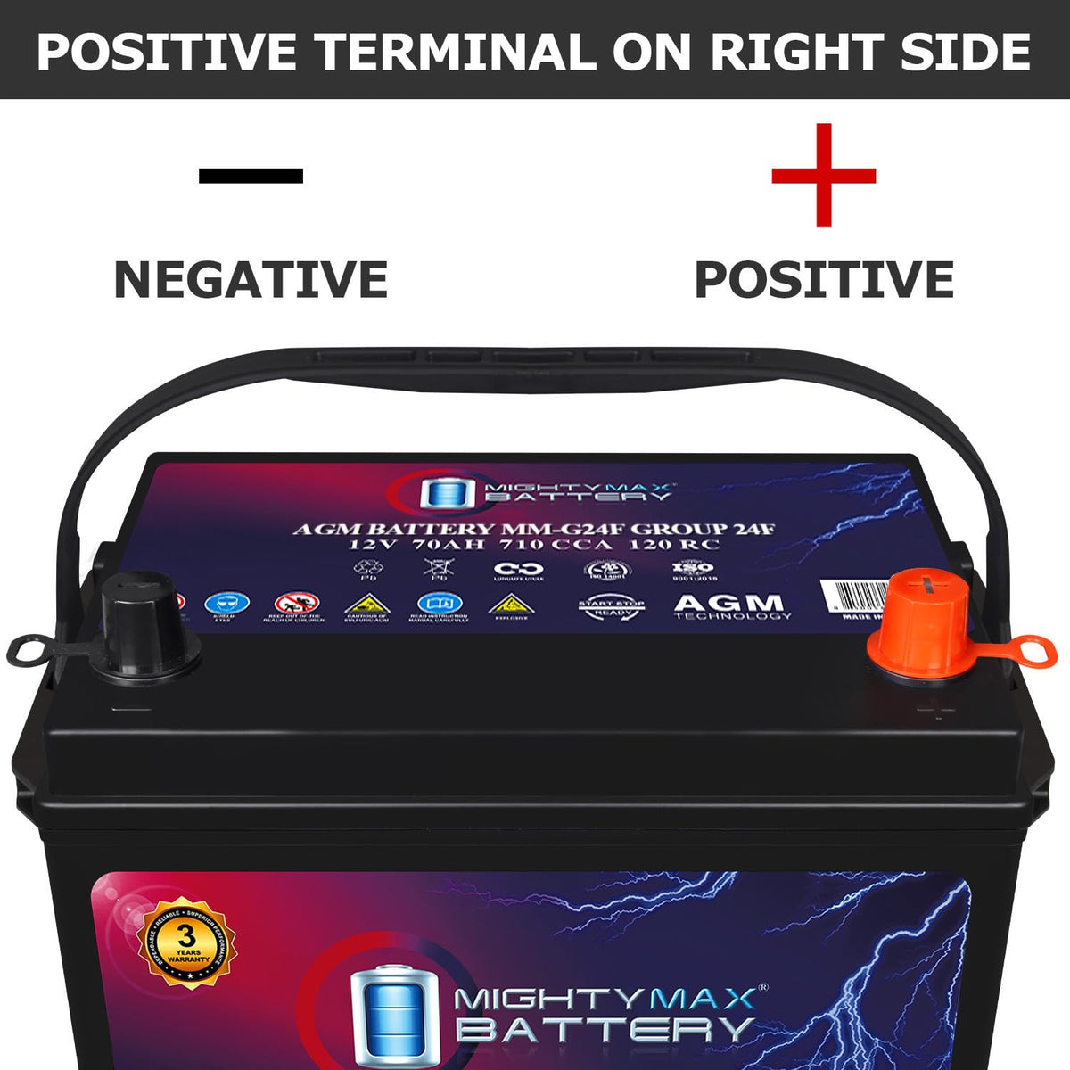 12V 70Ah AGM Replacement Battery G66078