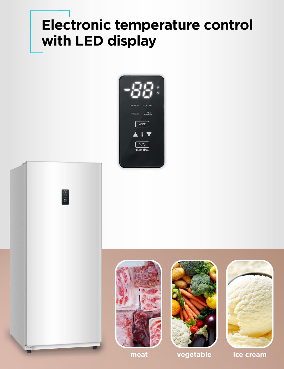 White 17 Cu. Ft. Convertible Freezer Refrigerator L48092