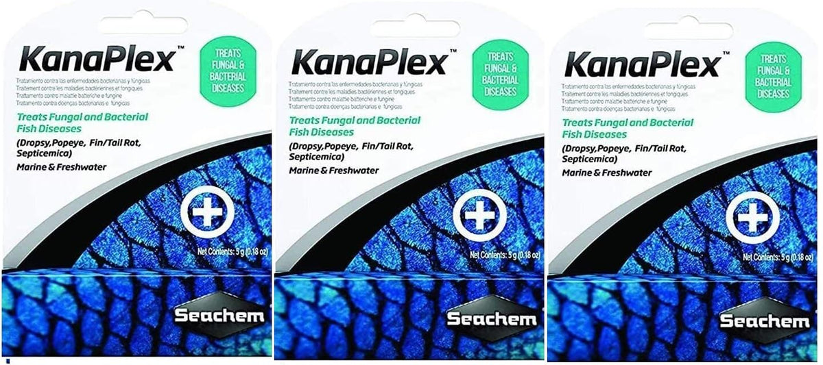 Kanaplex Paraguard Neoplex Sulfaplex Polyguard Aquarium Infection (3 Pack Kanaplex 5g Each) Z637