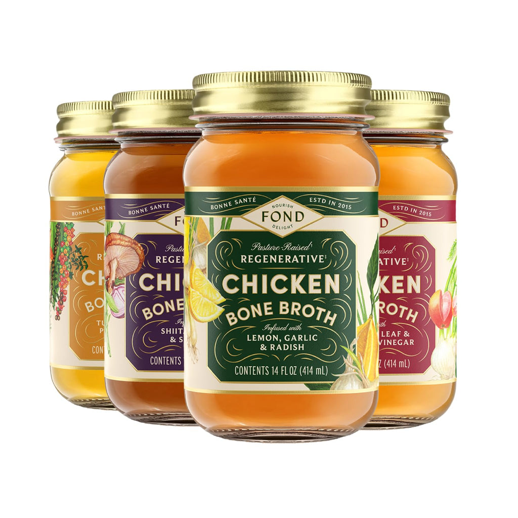 Chicken Bone Broth Variety Pack 4-Pack Q234