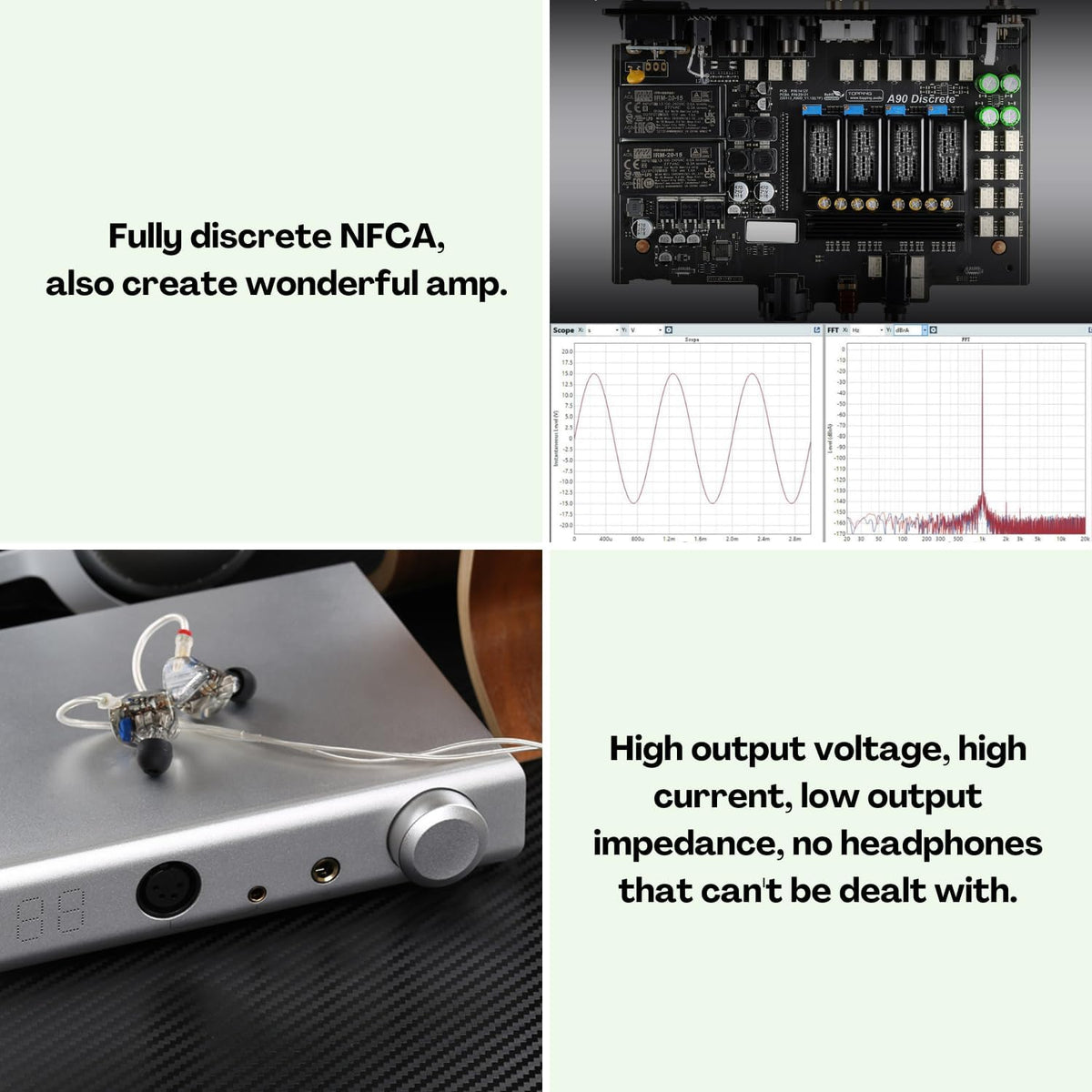 Balanced Headphone Amplifier Desktop Headphone Amp Preamp with Remote Control Black Q83473