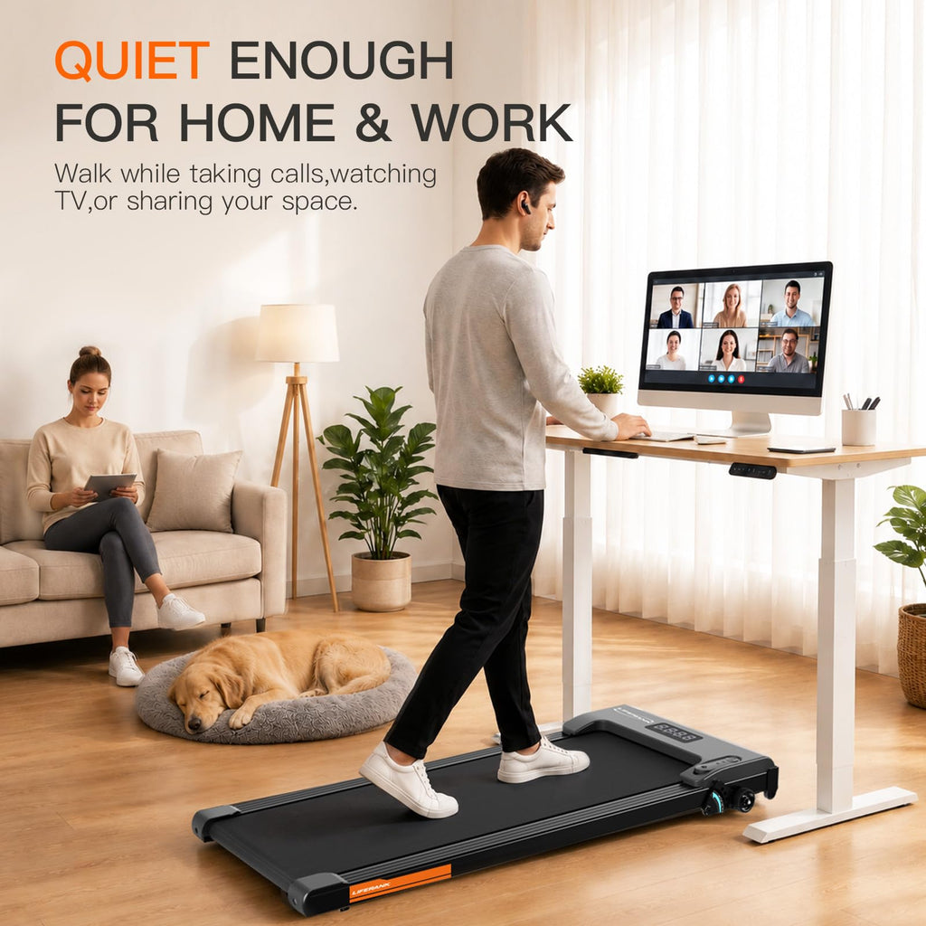 Portable Under Desk Treadmill with Incline F98212