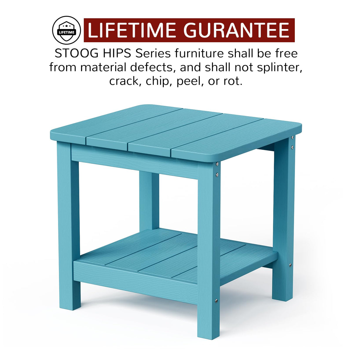 Turquoise Rectangular Outdoor Side Table E4594