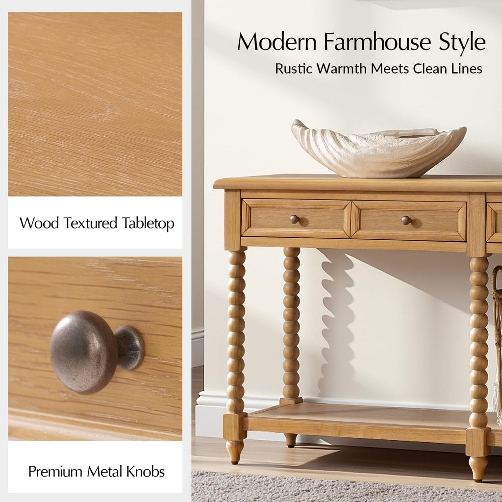 2-Drawer Oak Console Table B871630