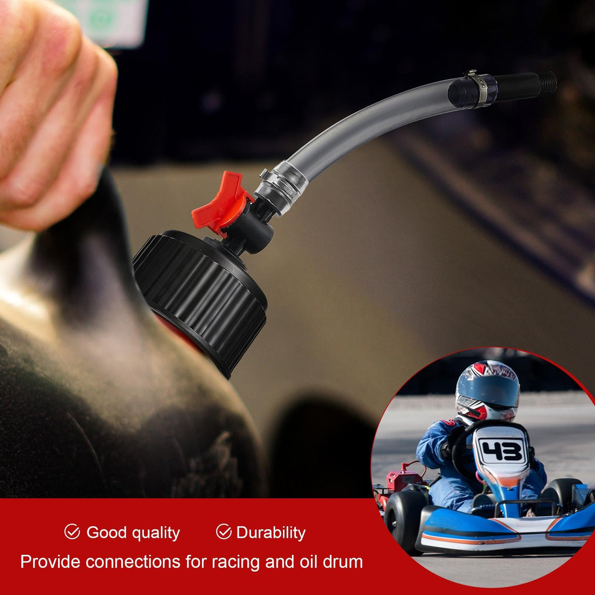 4 Pcs Fuel Jug Cap Replacement with Hose Kit O4419