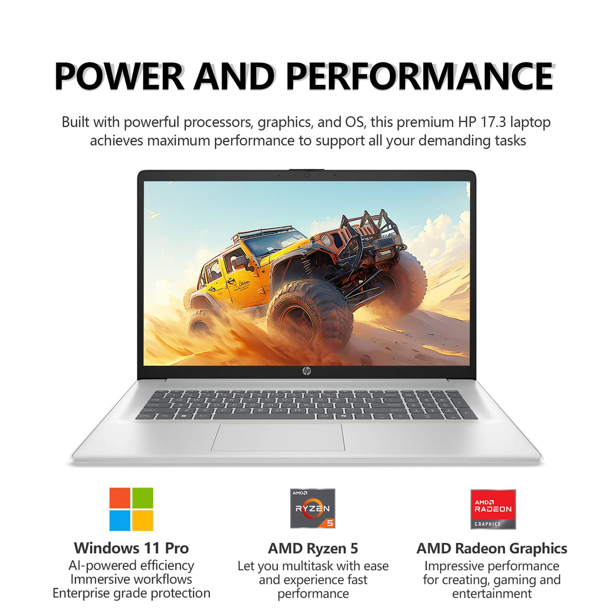 17.3" Touchscreen Laptop, AMD Ryzen 5, 32GB RAM 1TB SSD, Windows 11 Pro L27067