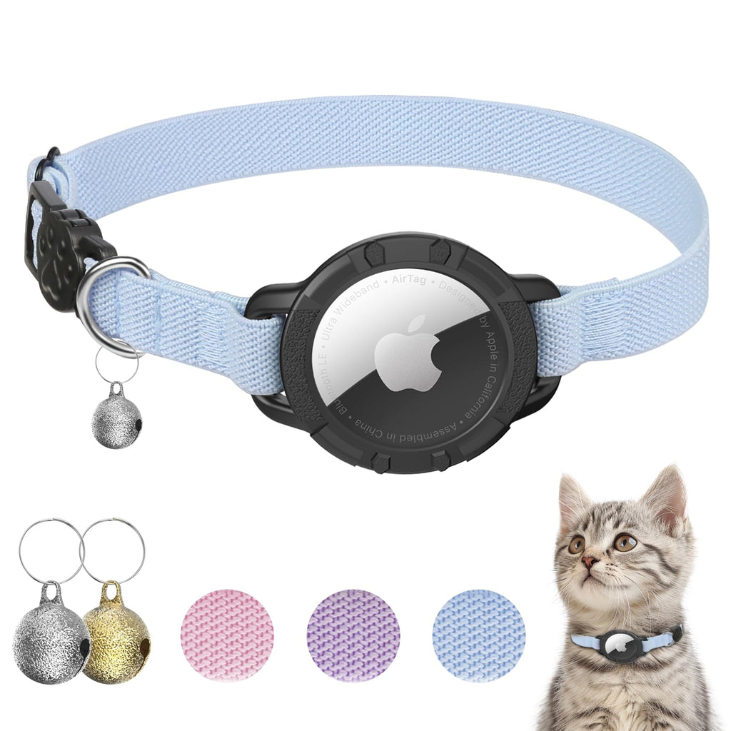 Cat Collar with AirTag Holder and Bell W9078