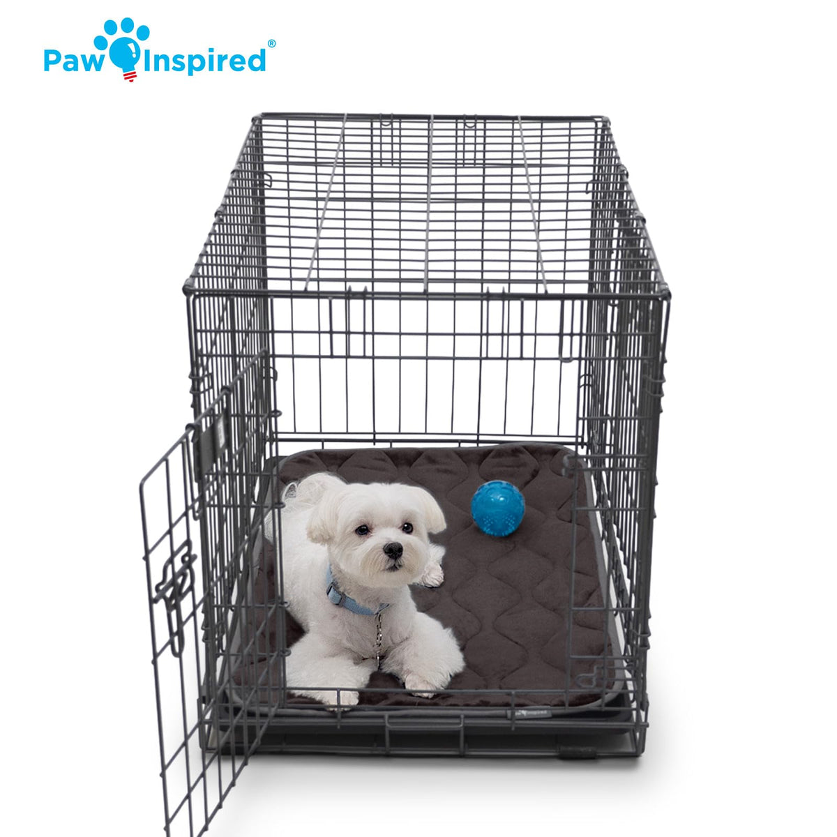 Washable Padded Crate Mats for Dogs Gray 29x18 Inch I12792
