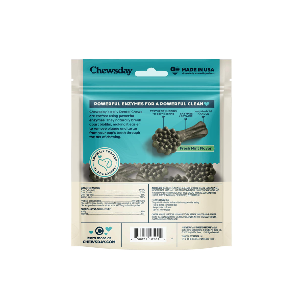 Fresh Mint Flavor Dental Chews, 13 Count D656