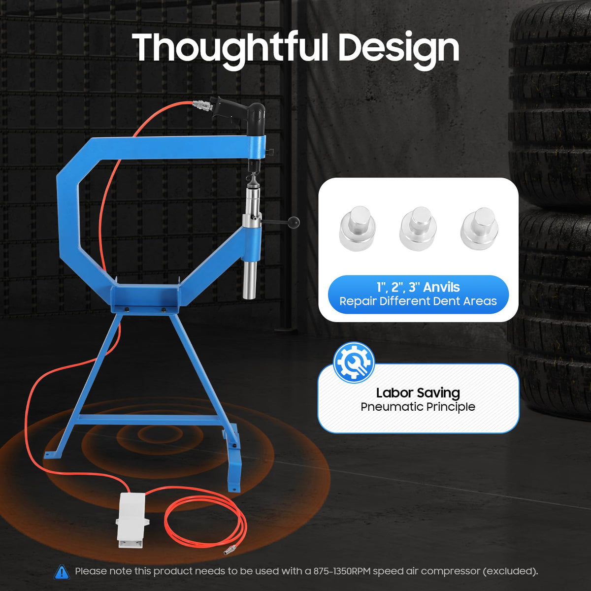 Pneumatic Planishing Hammer with Stand and Foot Pedal I73446