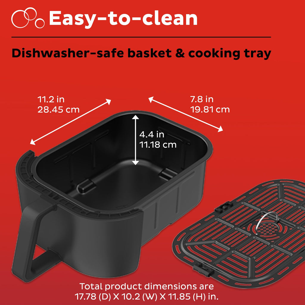 6QT Nonstick Dishwasher-Safe Air Fryer Z423