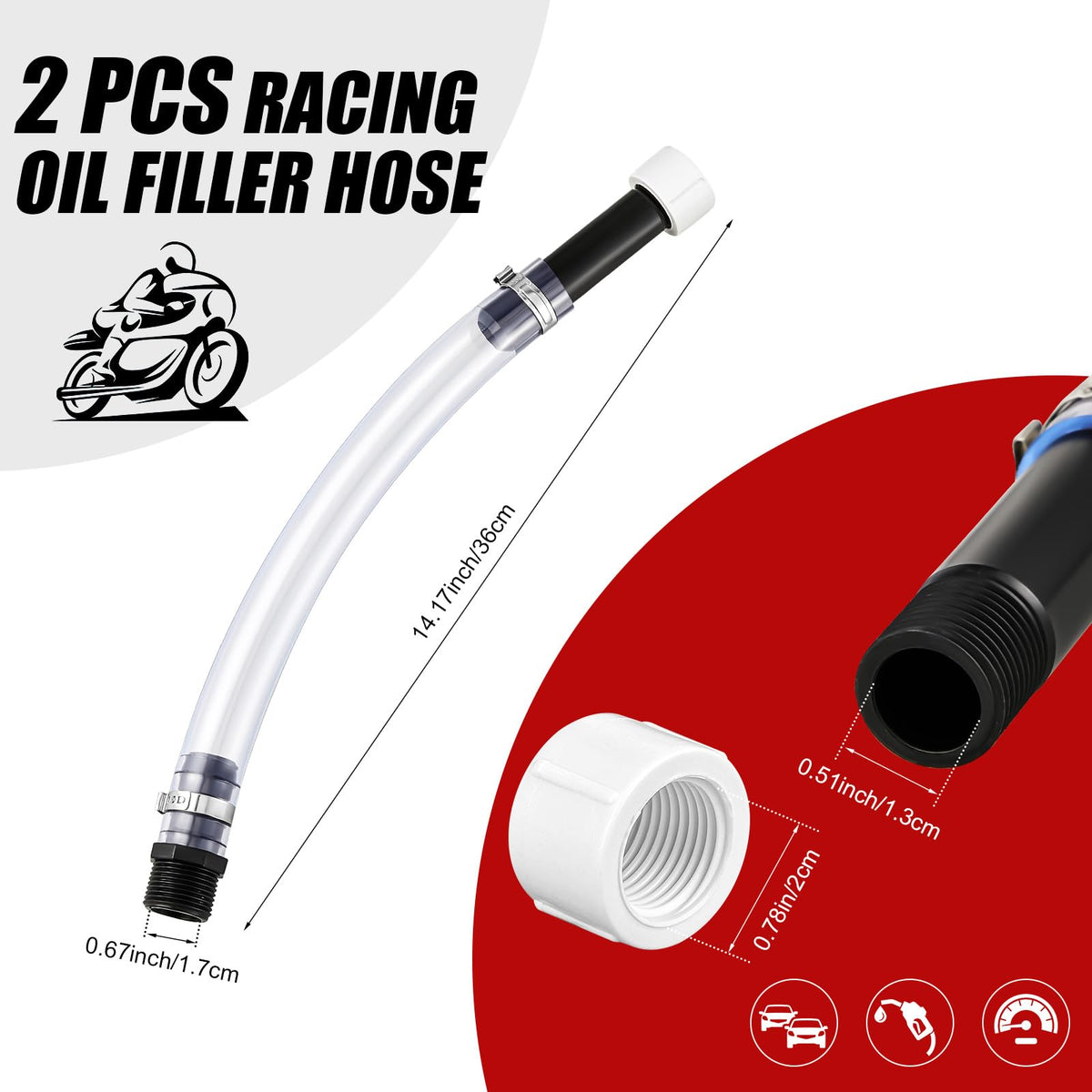 4 Pcs Fuel Jug Cap Replacement with Hose Kit O4419