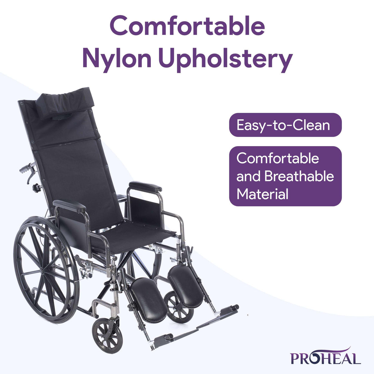 18” Reclining Wheelchair with Elevating Legrests A882713