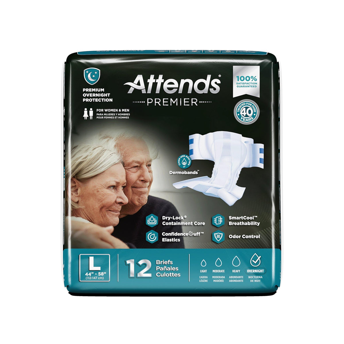 Large Disposable Adult Briefs with Tabs, 12 Ct V508
