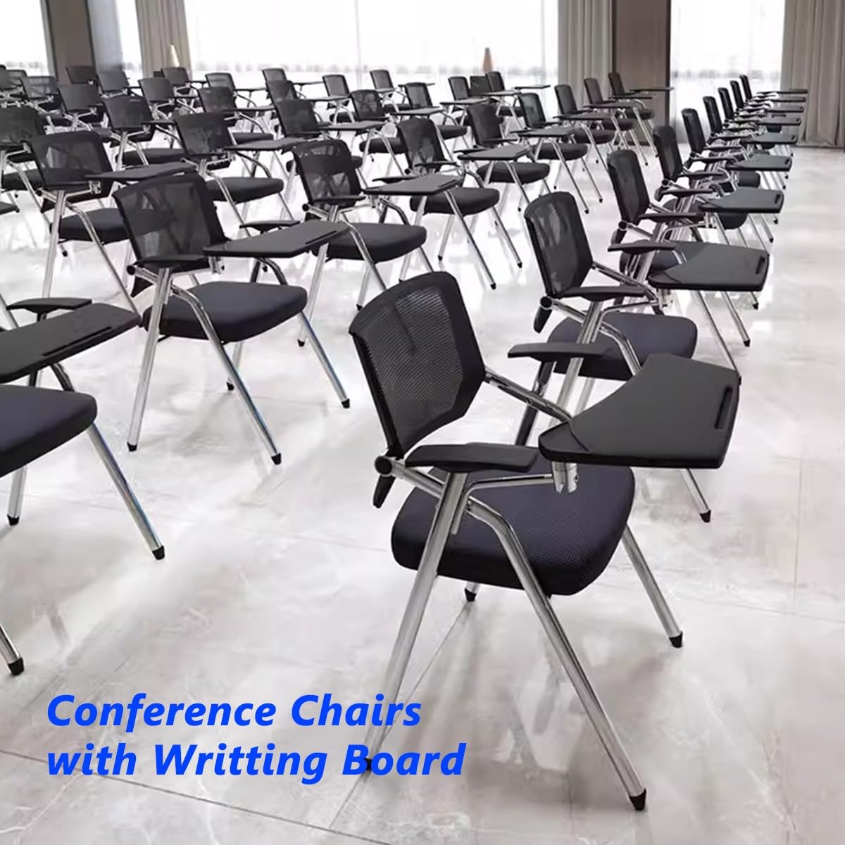 Orange Mesh Folding Stackable Chair with Writing Board Q53510
