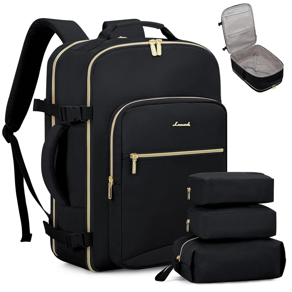 40L Waterproof Travel Backpack with 3 Packing Cubes, fits 17" Laptop B24454