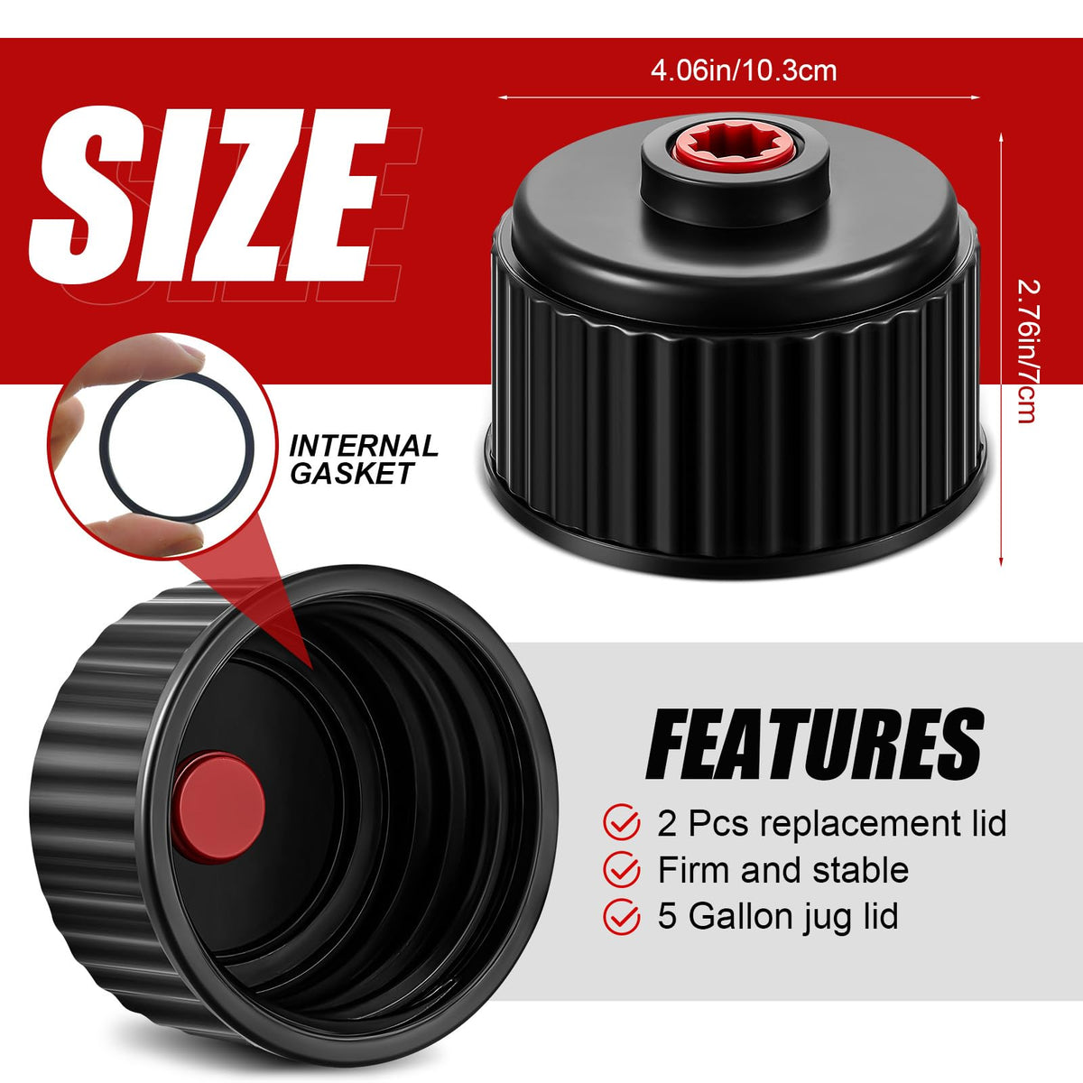 4 Pcs Fuel Jug Cap Replacement with Hose Kit O4419