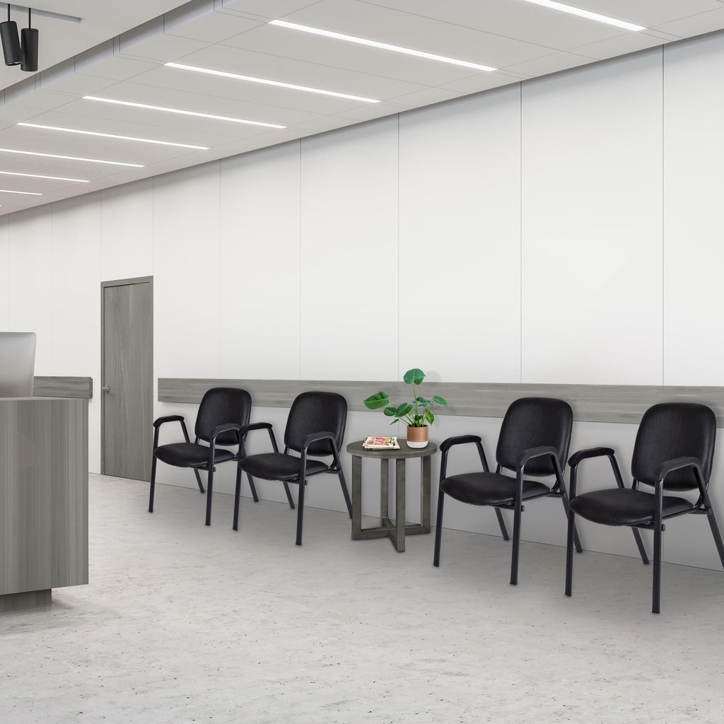 Vinyl Stacking Chair with Arms V5401