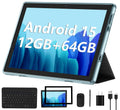 Android 15 Tablet 10 Inch 12GB RAM 64GB ROM 2 in 1 Blue Set D38242