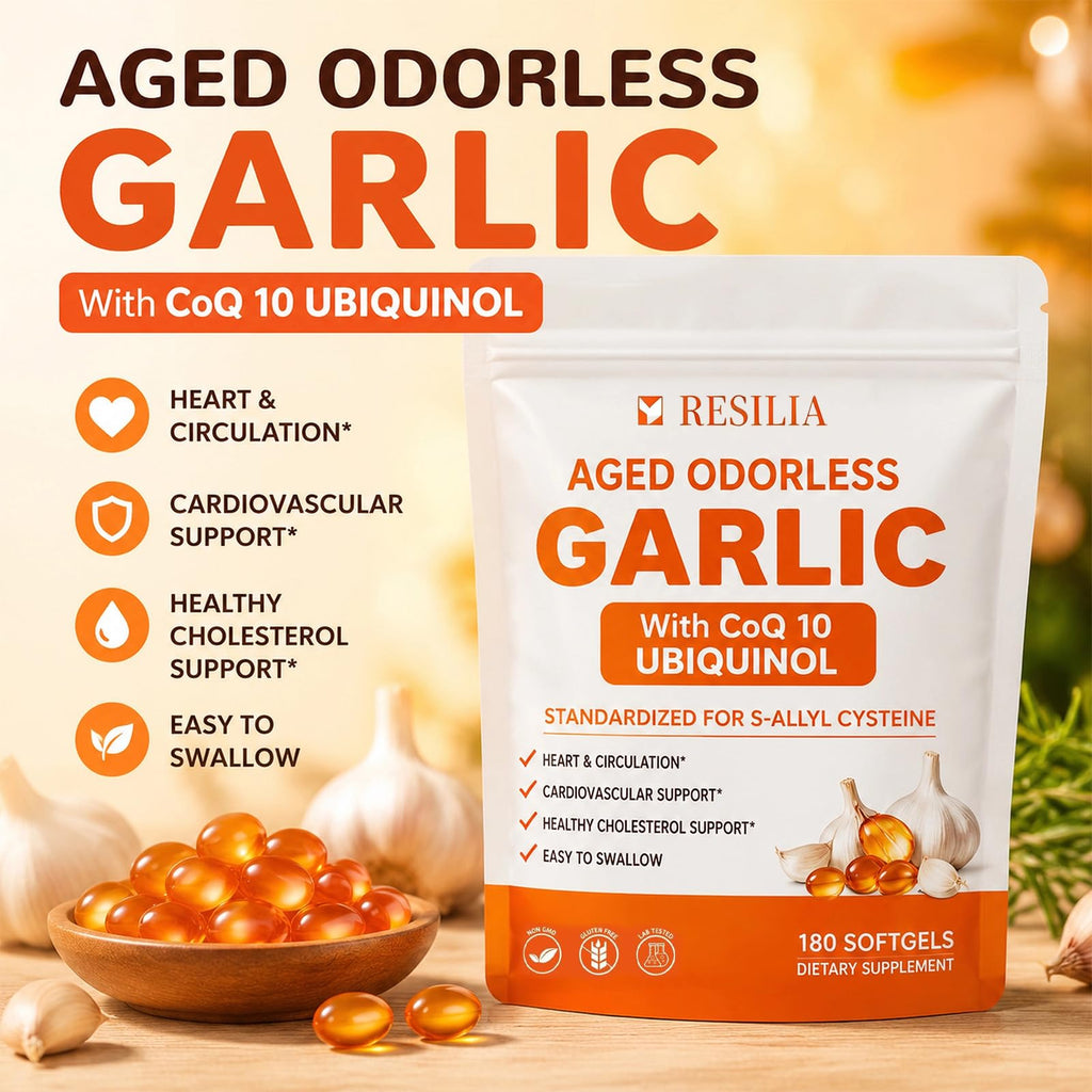 1200mg Odorless Aged Garlic Extract Softgels with CoQ10 D68693