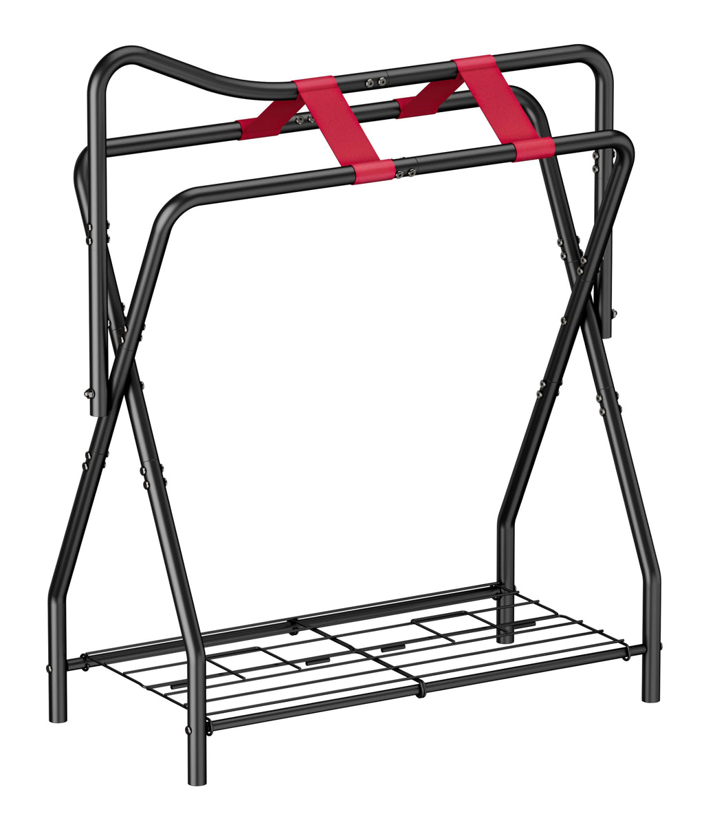 Portable Folding Saddle Rack with Storage A185864