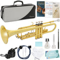 Bb Standard Brass Trumpet with Case, Mouthpiece, Mute, Cleaning Kit G321121