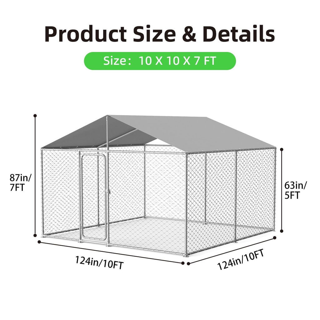 10'x10' Heavy Duty Outdoor Dog Kennel M60920